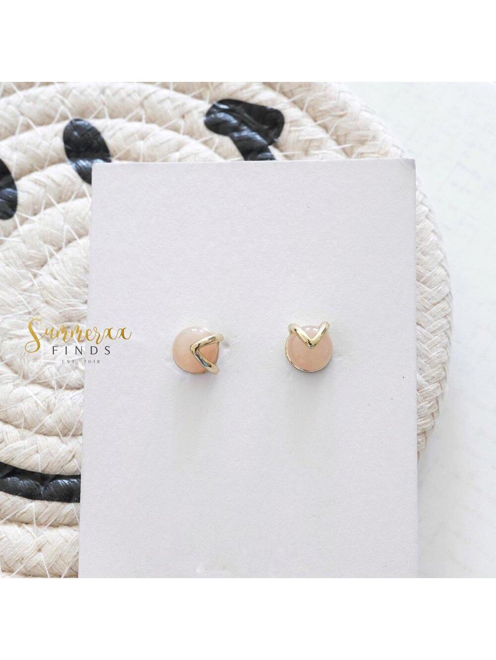 & Other Stories Jade Stud Earrings